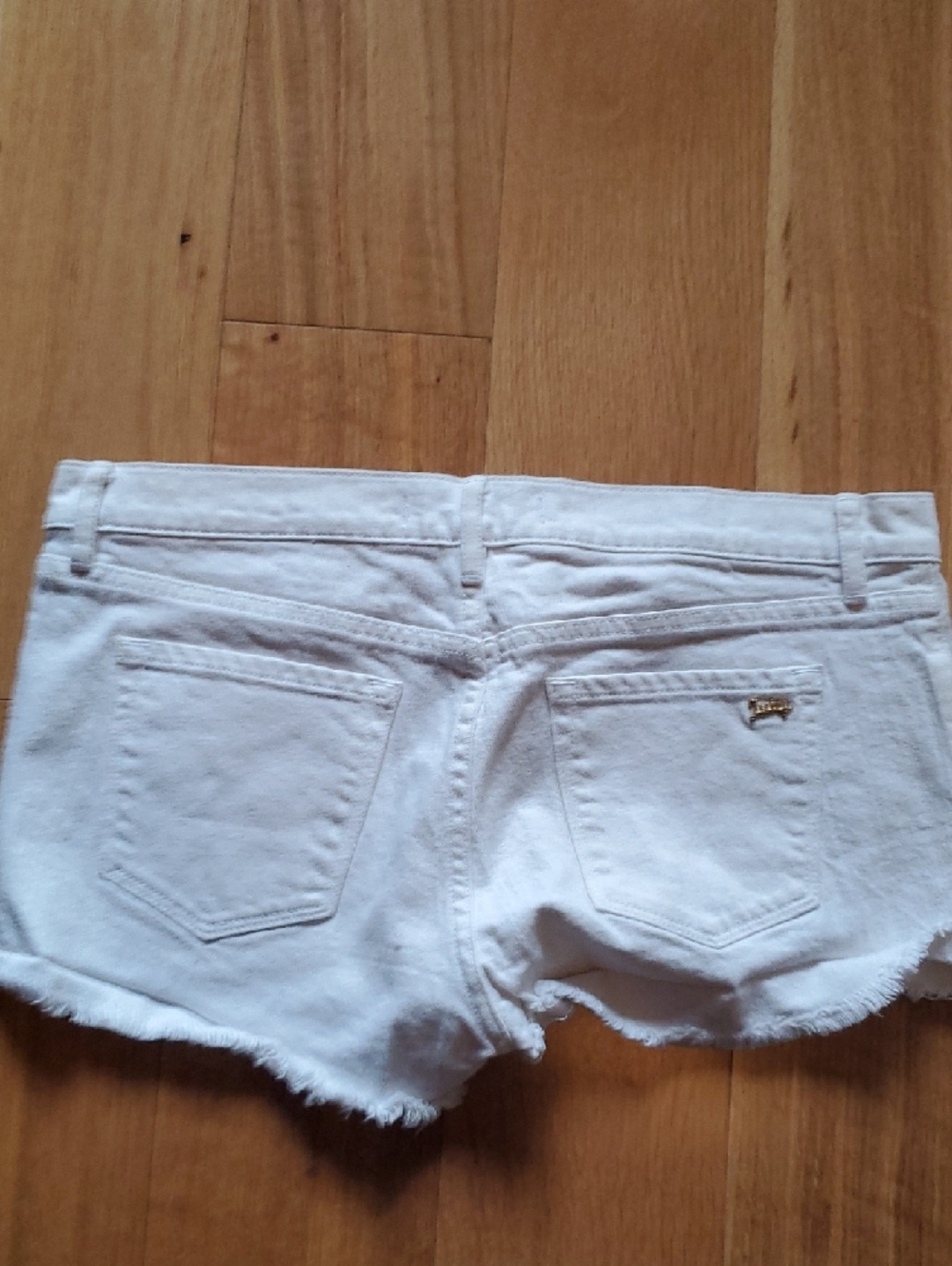 Juicy Couture White Embroidered Denim Cutoff Shorts - Picture 4 of 9